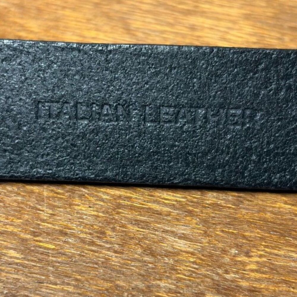 Lauren Ralph Lauren Black Italian Leather Belt Womens M Classic Preppy - Picture 9 of 11